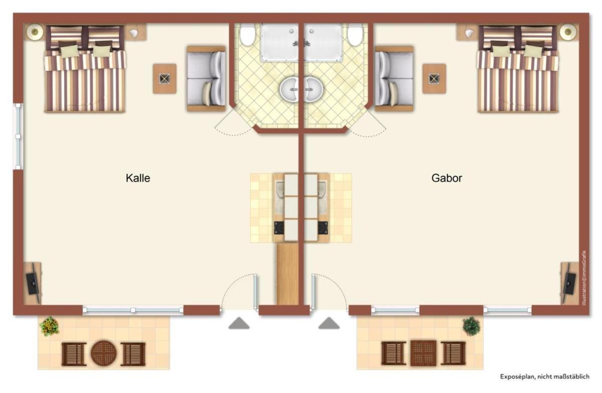 Haus Vier Freunde, Gabor Apartment Rostock Ngoại thất bức ảnh